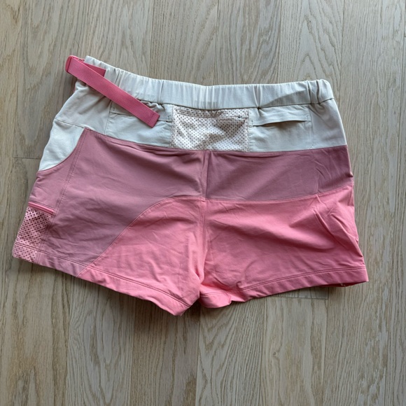 Outdoor Voices Pink and White Skorts with Wrap-Style Front - Picture 3 of 5